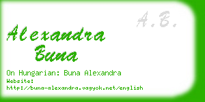 alexandra buna business card
